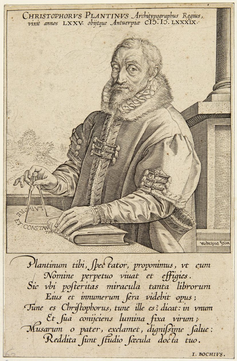 Christopher Plantin af Hendrick Goltzius