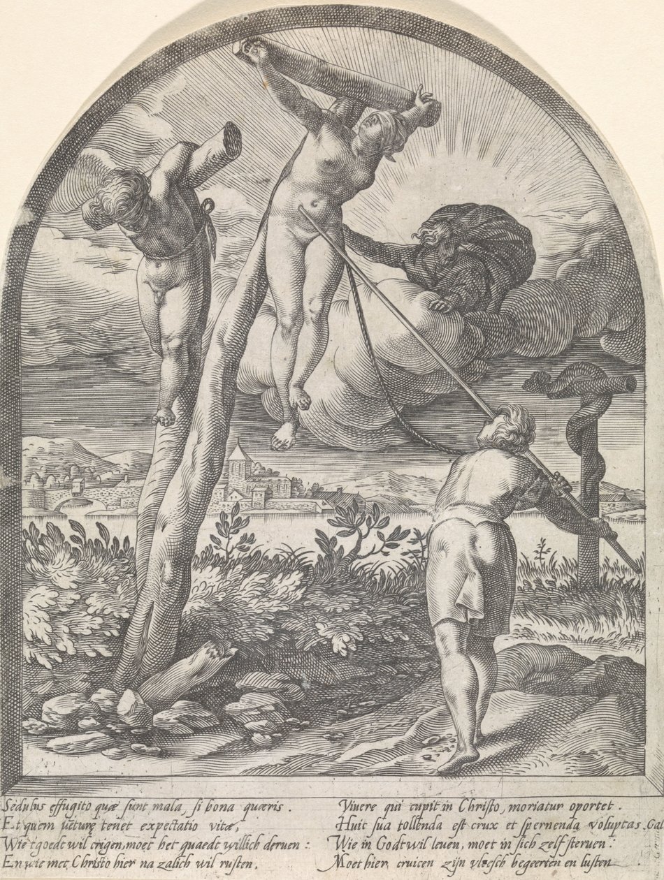 Mennesket skal dræbe sine lyster The Spiritual Hunts (serietitel) af Hendrick Goltzius