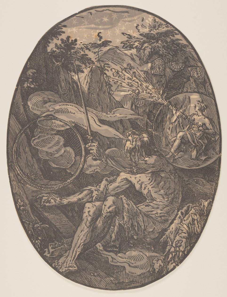 Demogorgon i Evighedens Hule, fra Guderne af Hendrick Goltzius