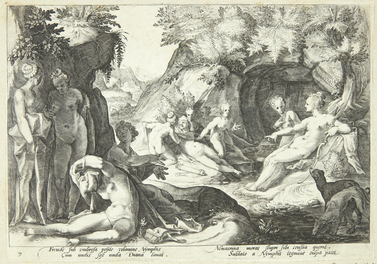 Diana opdager Kallistos svangerskab af Hendrick Goltzius