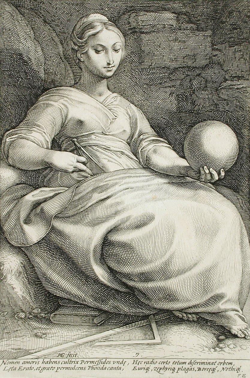 Erato af Hendrick Goltzius