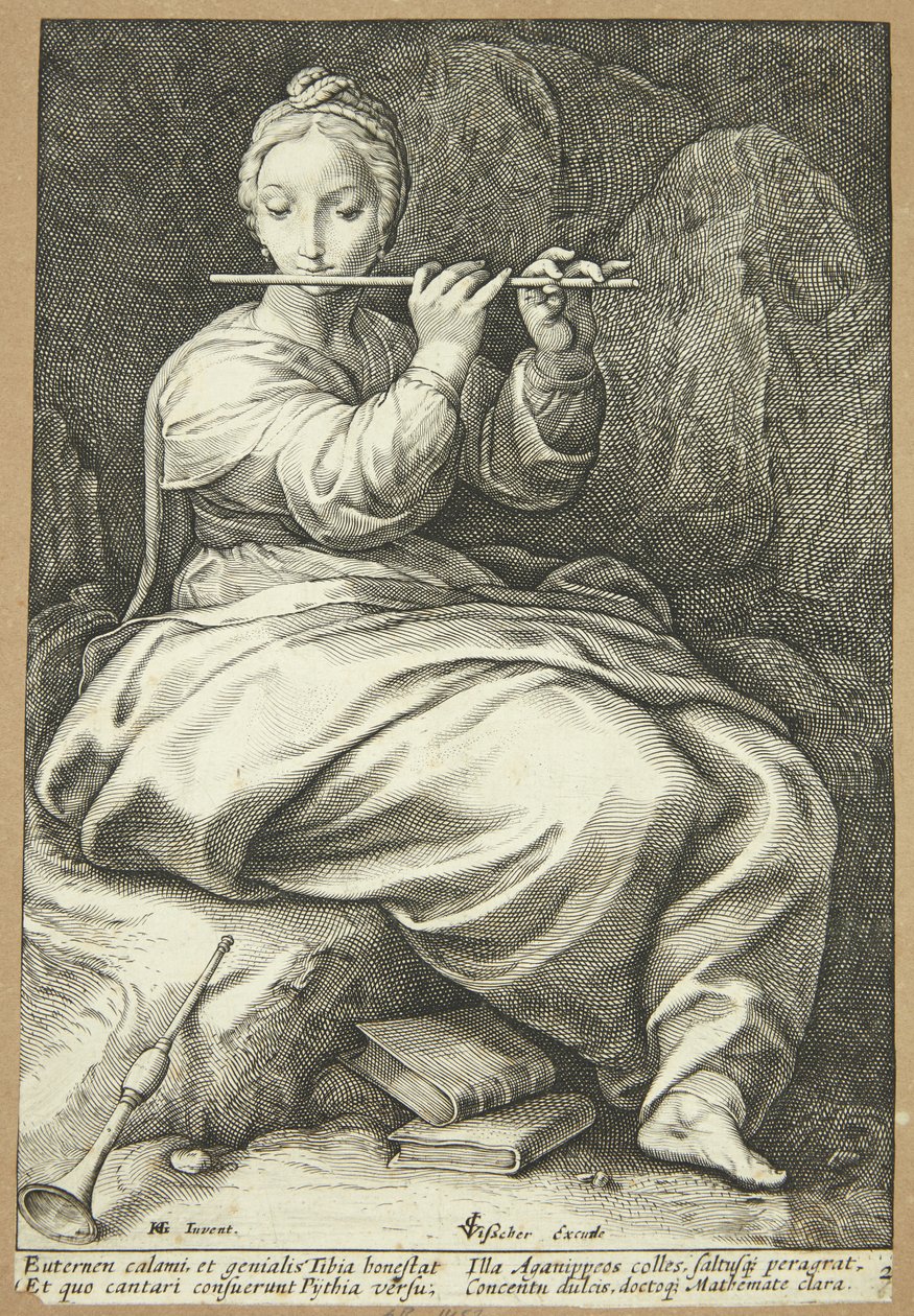 Euterpe af Hendrick Goltzius