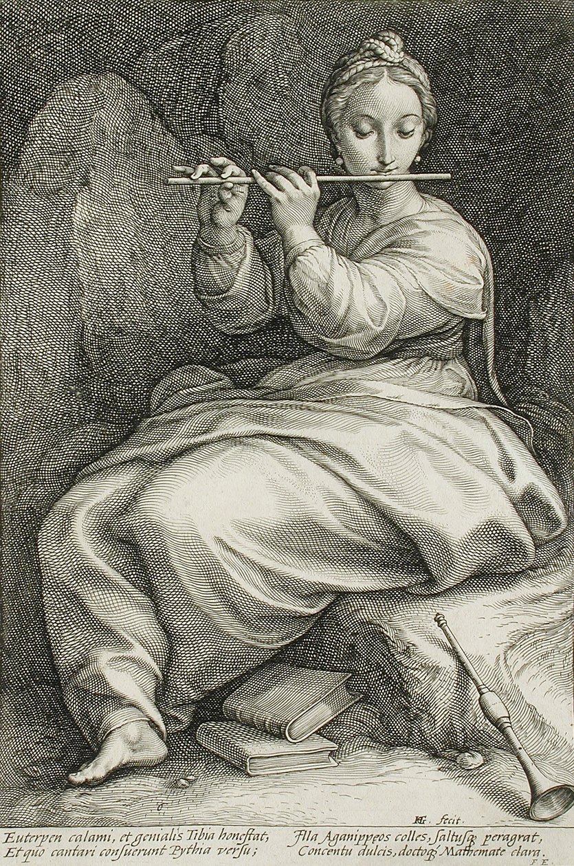 Euterpe af Hendrick Goltzius
