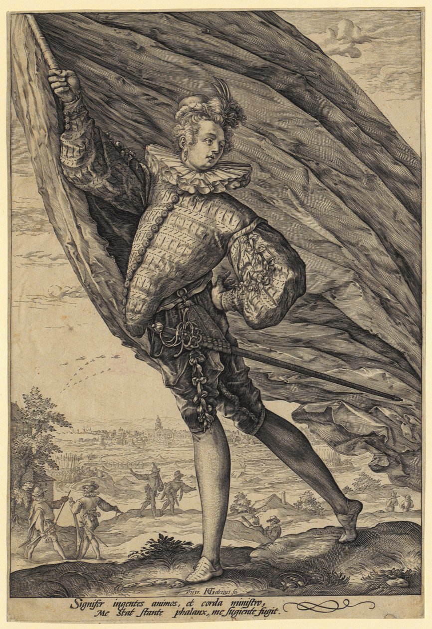 Fanebærer af Hendrick Goltzius
