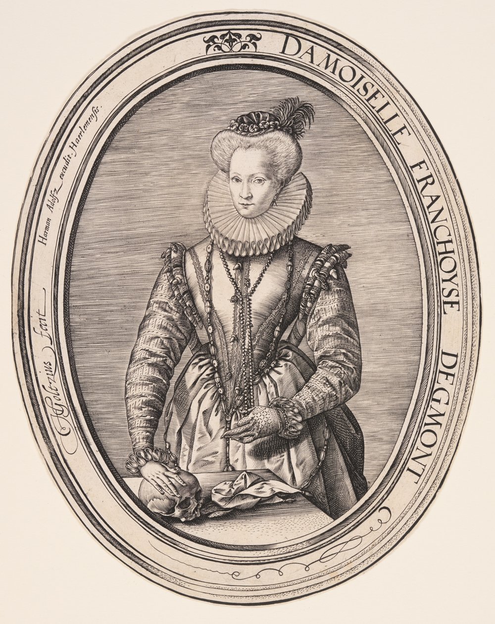 Françoise van Egmond af Hendrick Goltzius