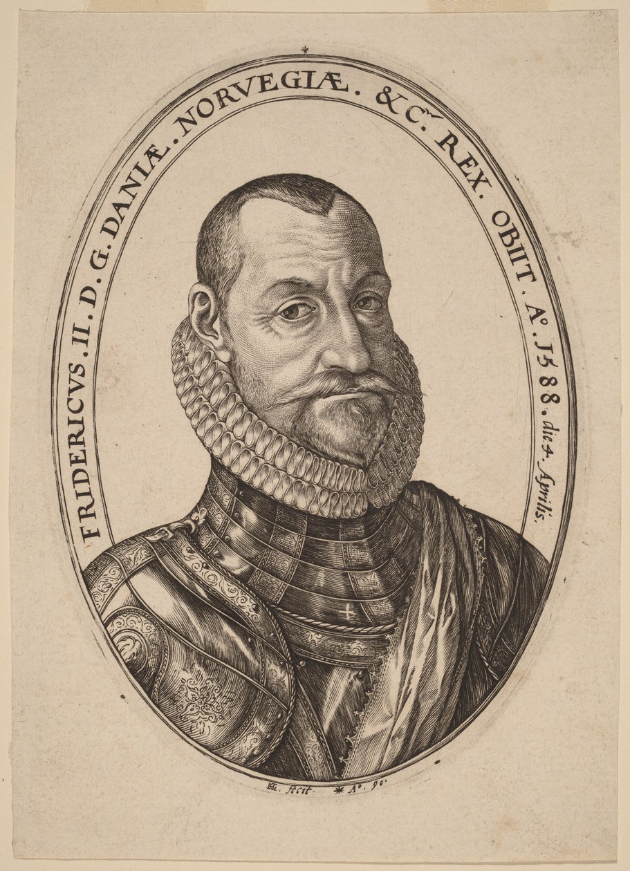 Frederik II, konge af Danmark og Norge af Hendrick Goltzius
