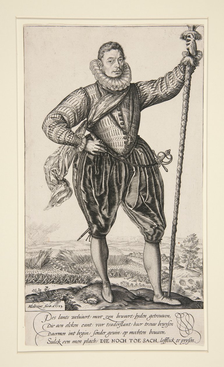 Gerrit de Jong (eller Pike Bearer Standing) af Hendrick Goltzius