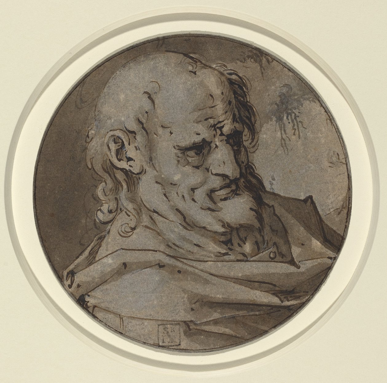 En apostles hoved af Hendrick Goltzius