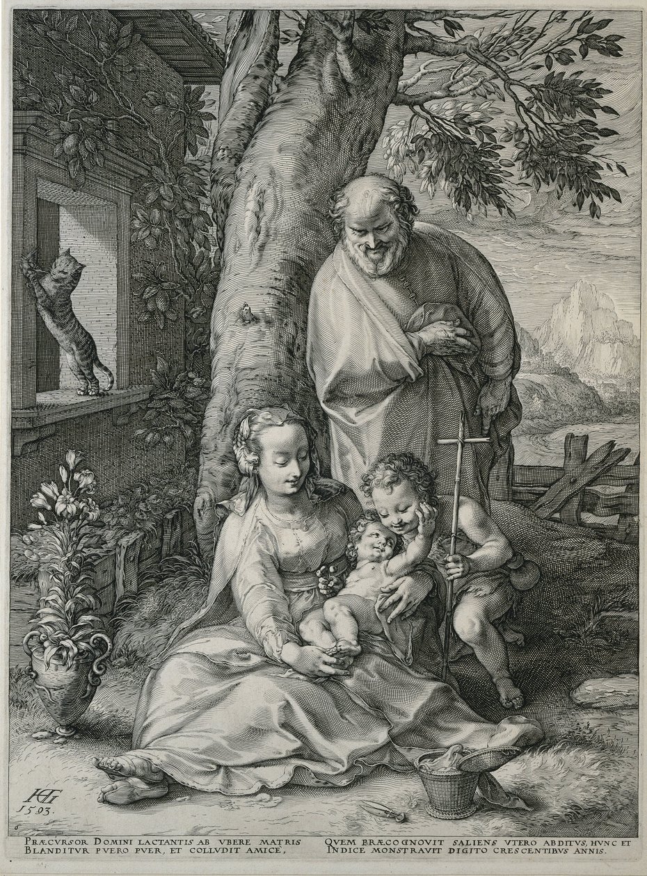 Hellig Familie med Johannes Døberen Mary