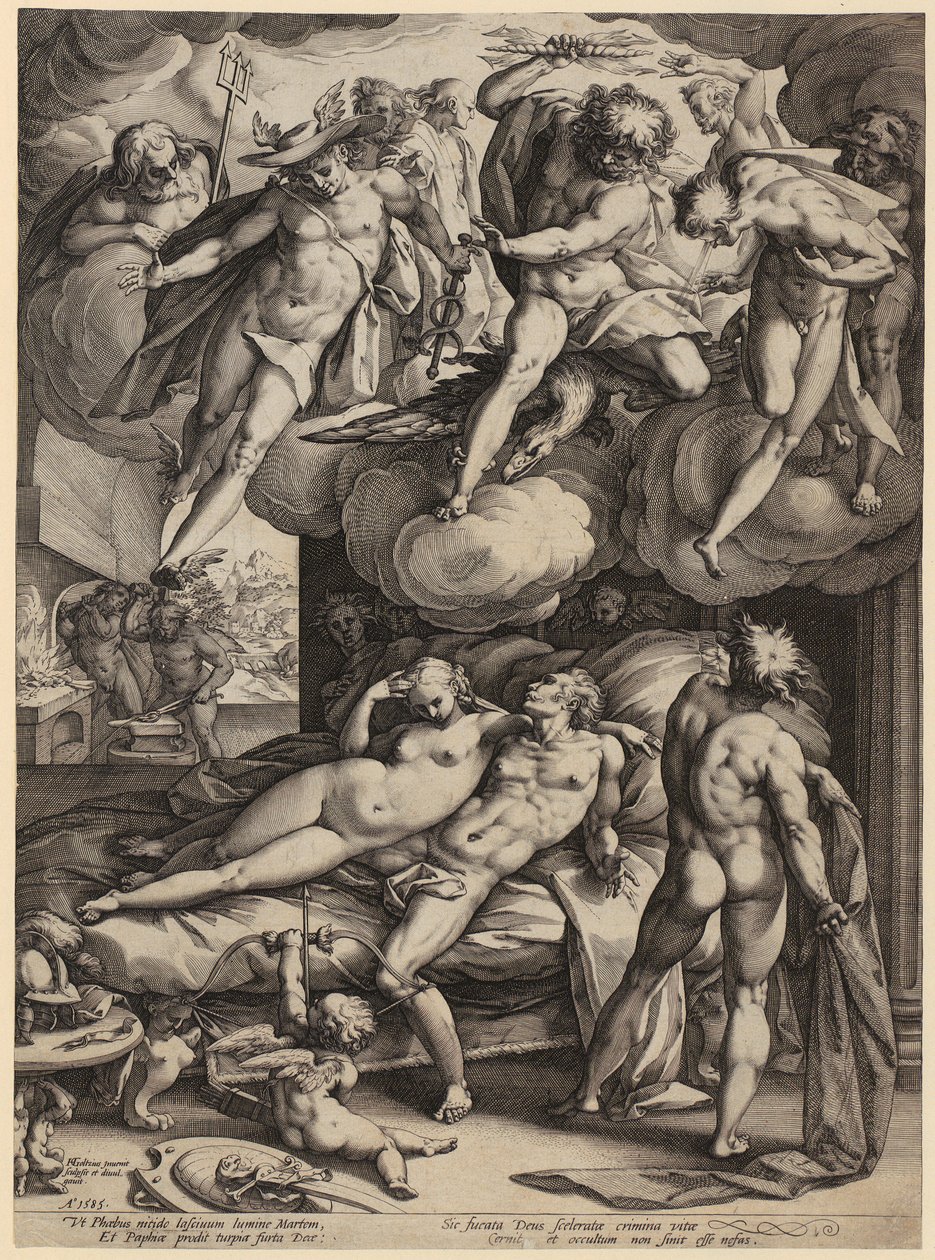 Den Hellige Familie med Johannes Døberen som dreng, blad 6 i serien »Jomfru Marias liv« af Hendrick Goltzius