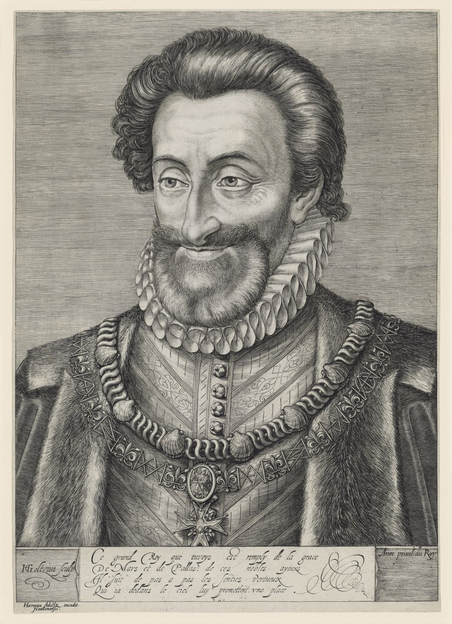 Henrik IV, konge af Frankrig og Navarra af Hendrick Goltzius