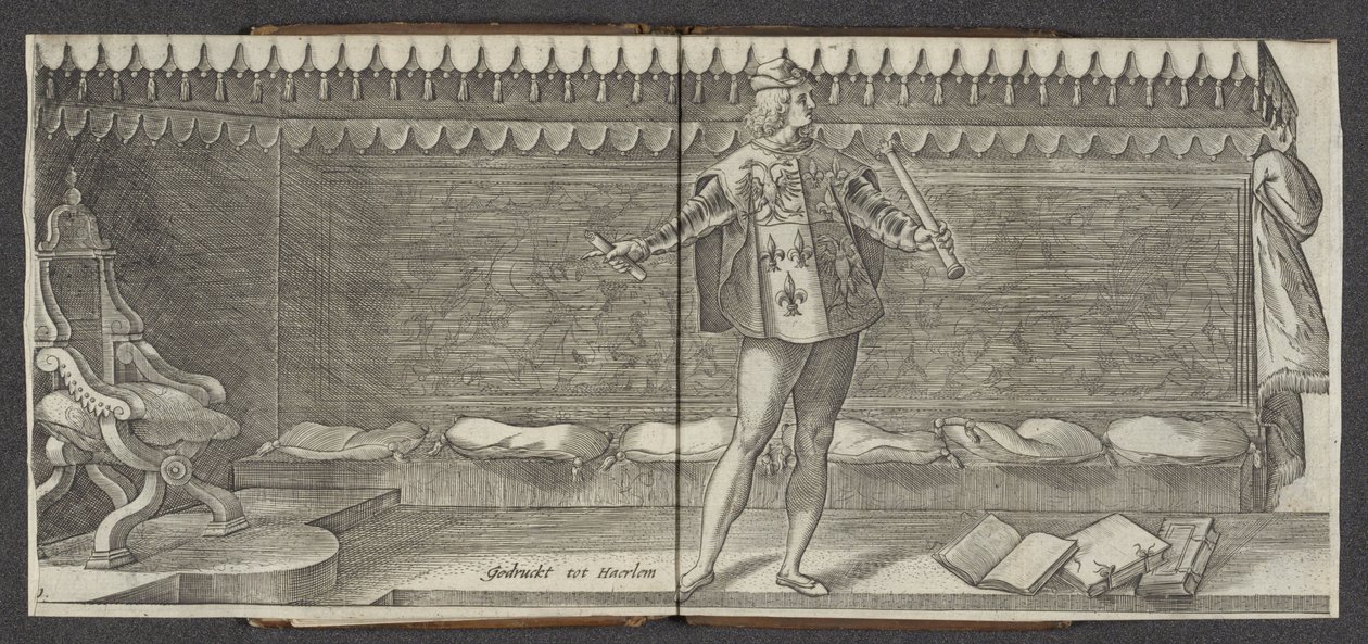 Herald Oprindelse og kort historie om greverne af Hollandt Zeelandt og de Vrieslandt (serietitel) Grever og grevinder af Holland (serietitel) af Hendrick Goltzius