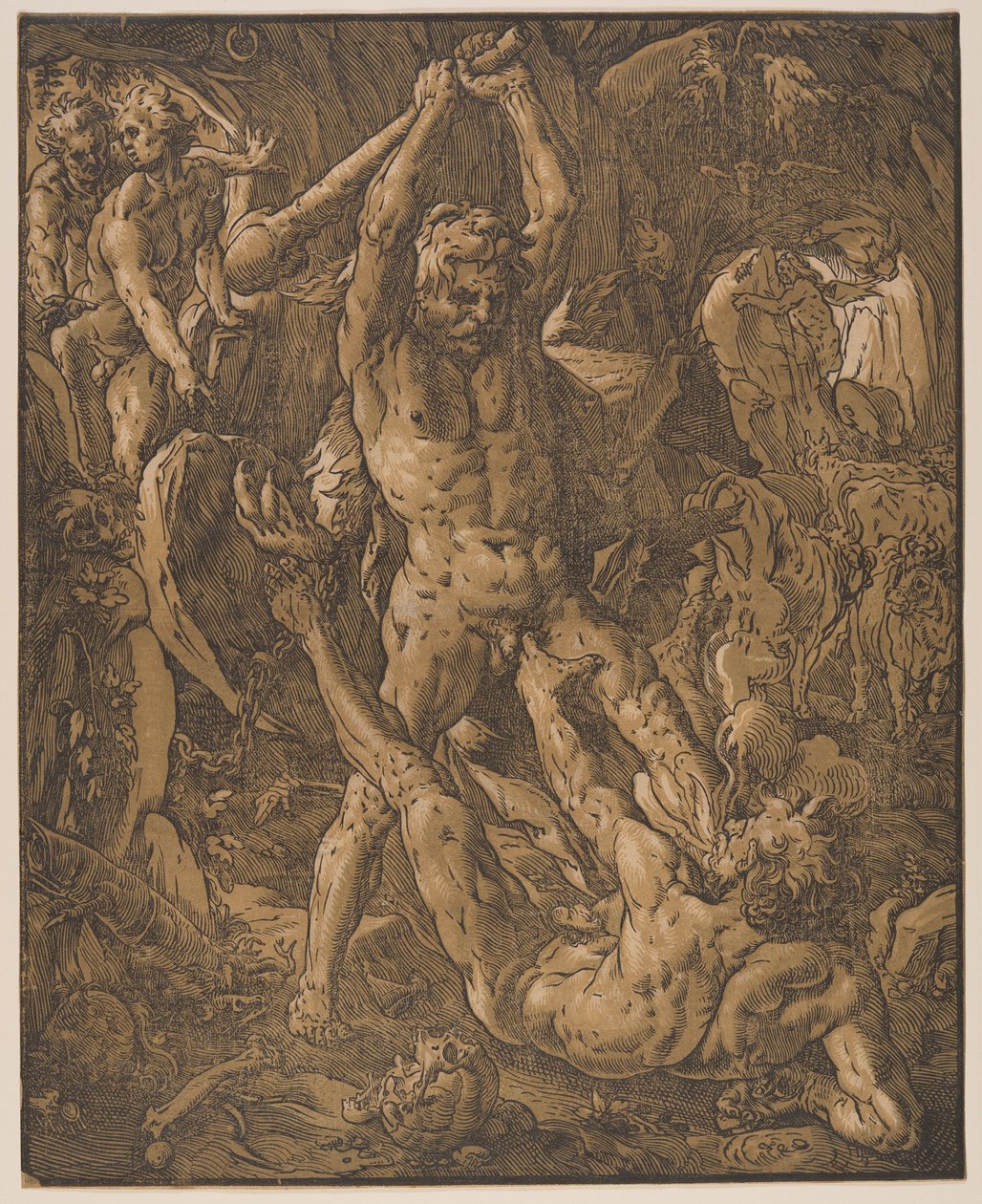 Herkules og Kakus af Hendrick Goltzius
