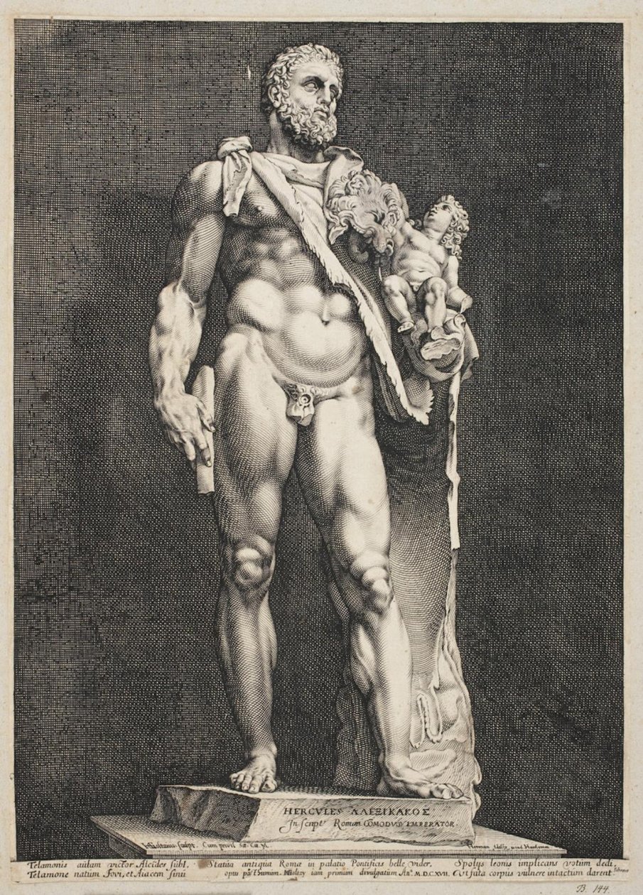 Hercules og Telephos af Hendrick Goltzius