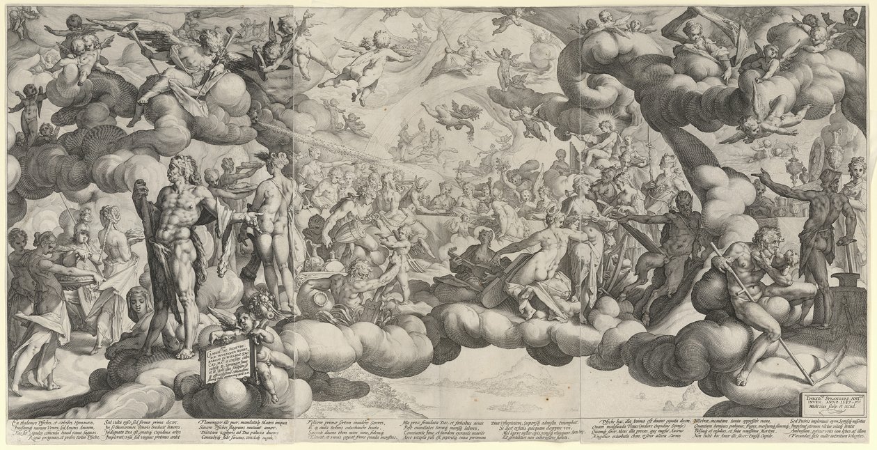 Amors og Psykes bryllup af Hendrick Goltzius