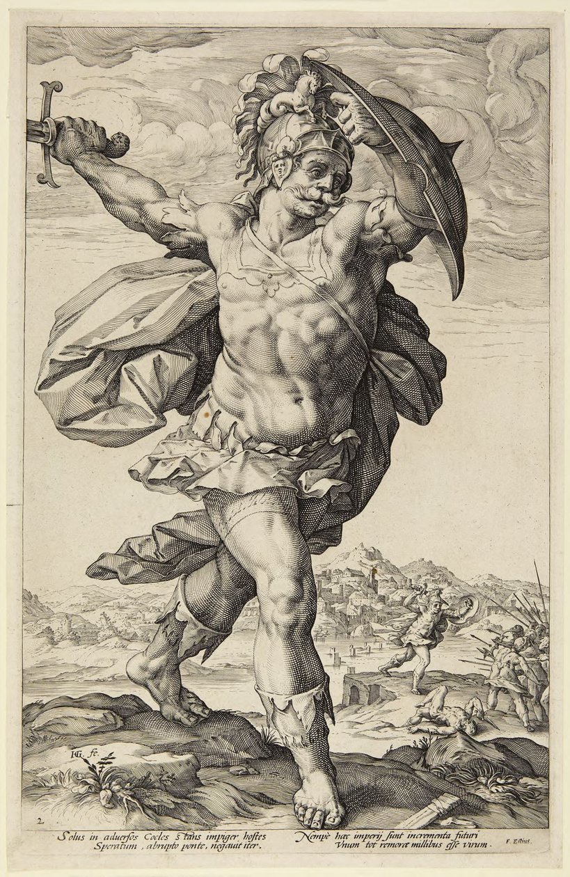 Horatius Cocles af Hendrick Goltzius