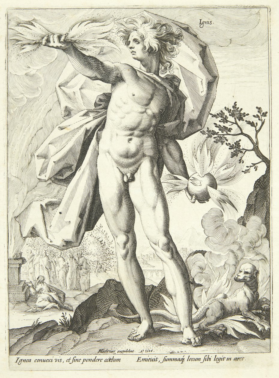 Ild (ild) af Hendrick Goltzius