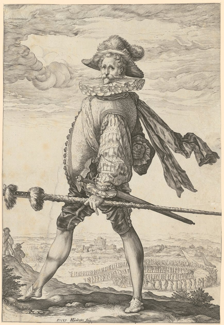 Infanterikaptajn af Hendrick Goltzius