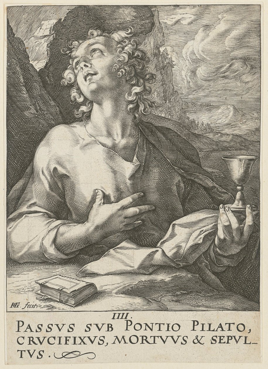 Johannes, ark 4 i serien »Kristus, de tolv apostle og Paulus« af Hendrick Goltzius