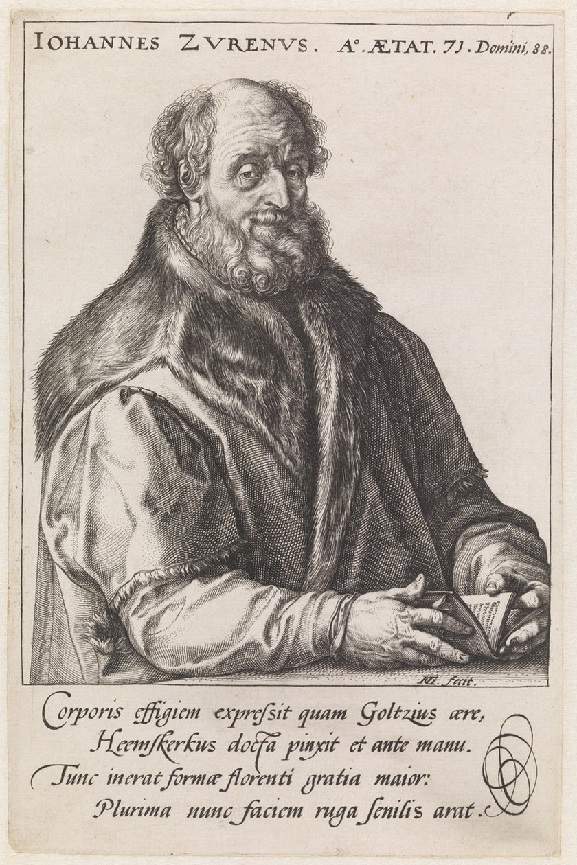 Johannes Zurenus (1517–1591) af Hendrick Goltzius