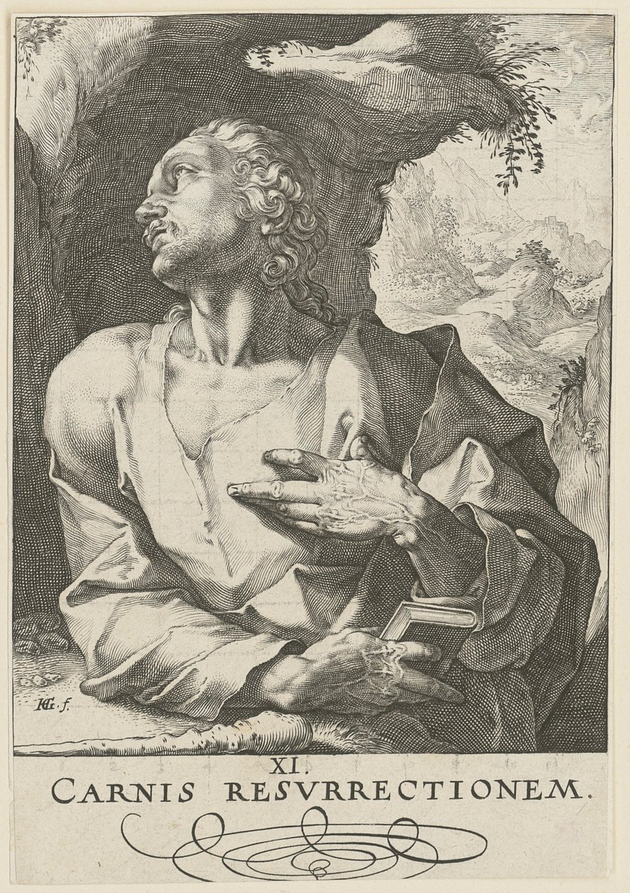 Judas Thaddæus, ark 12 i serien »Kristus, de tolv apostle og Paulus« af Hendrick Goltzius