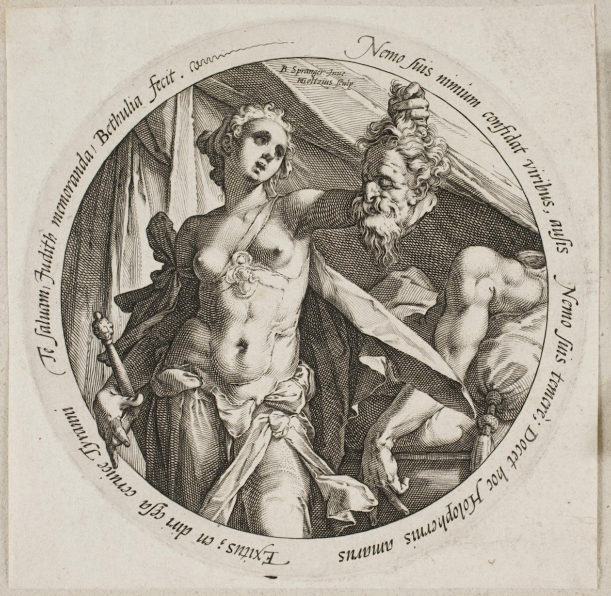 Judith med hovedet af Holofernes af Hendrick Goltzius