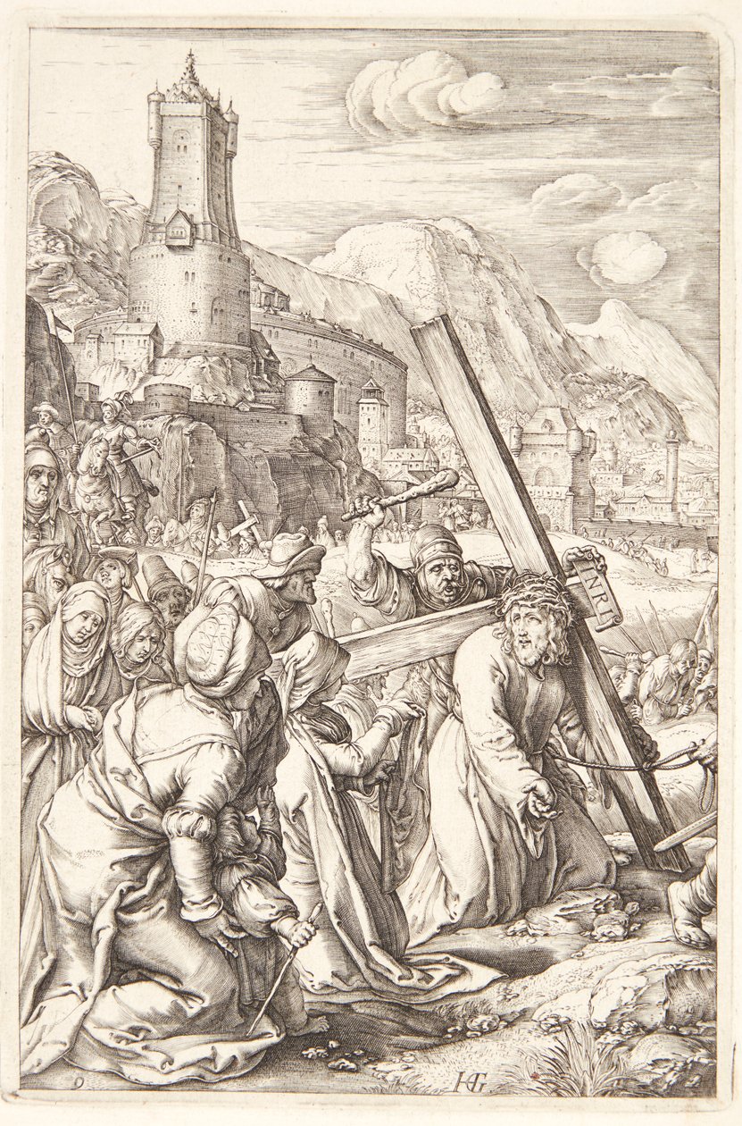Korsbæringen af Hendrick Goltzius