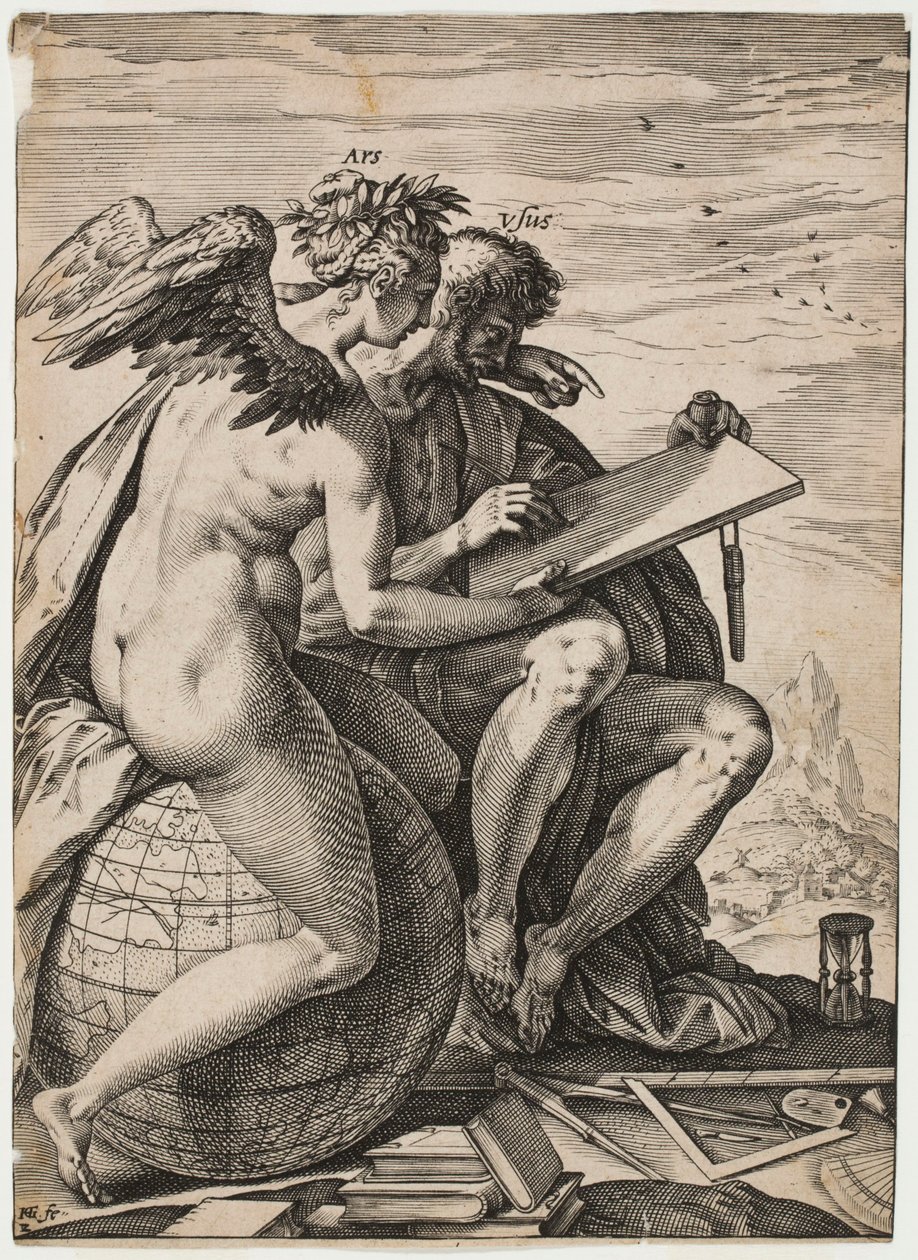 Kunst og praksis (Ars, Usus) af Hendrick Goltzius