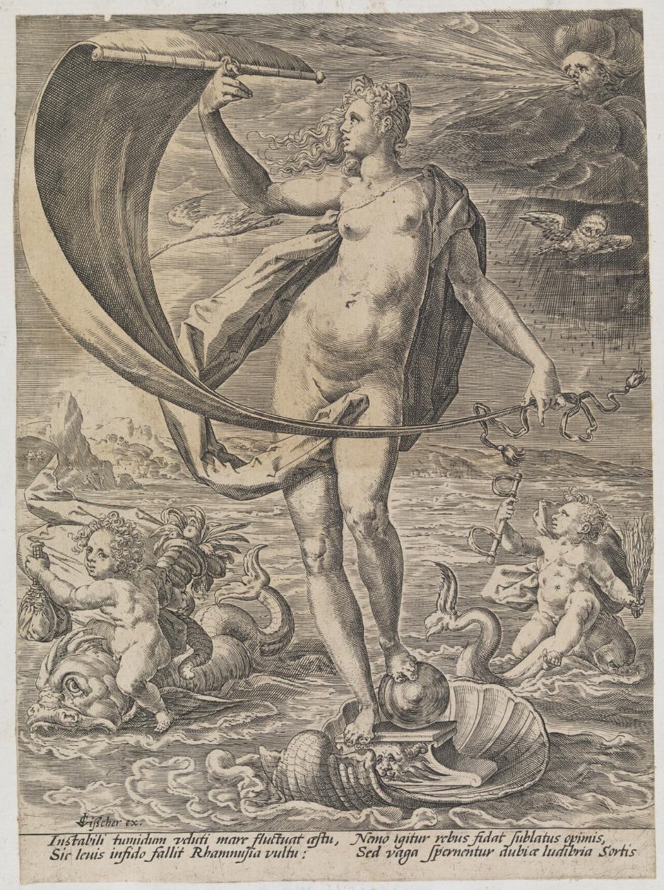 Lykken (Instabili tumidum veluti ...) af Hendrick Goltzius