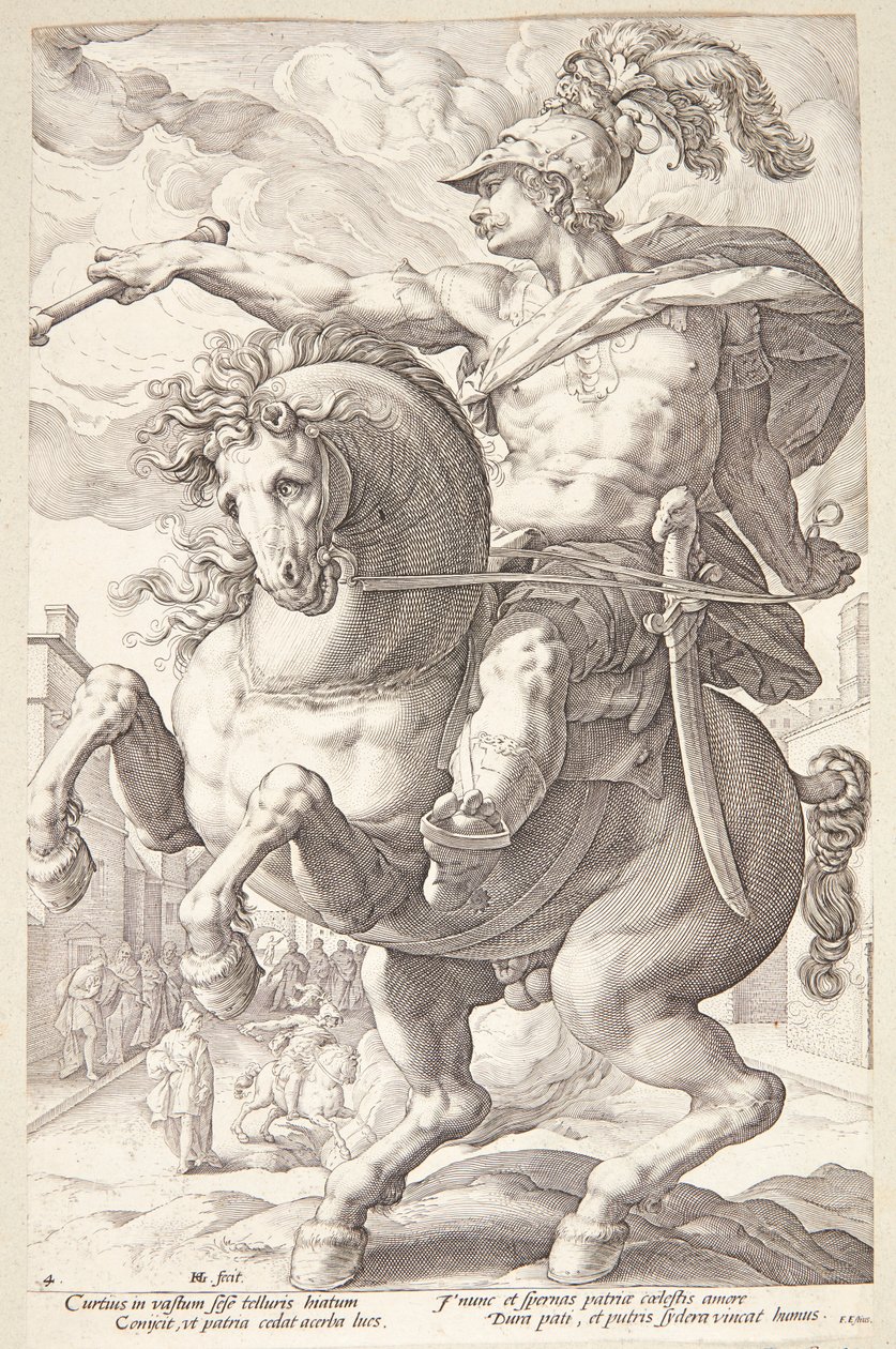 Marcus Curtius af Hendrick Goltzius