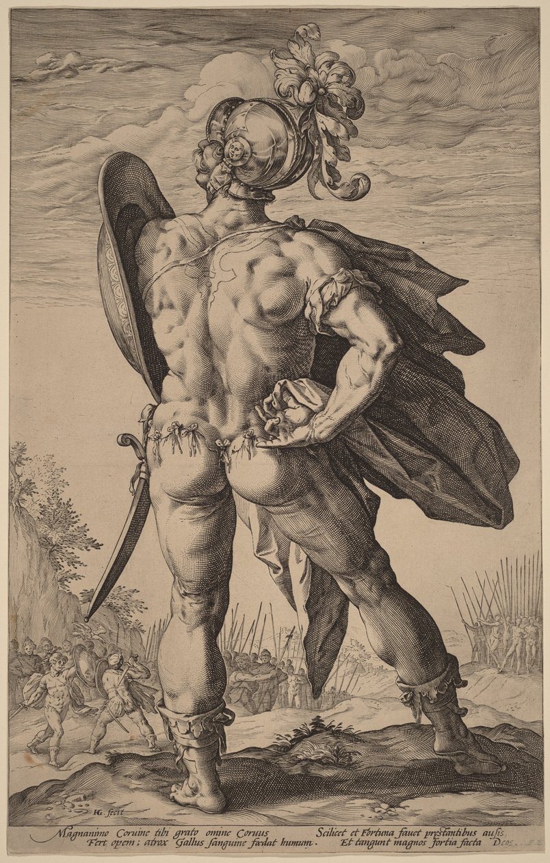 Marcus Valerius Corvus af Hendrick Goltzius