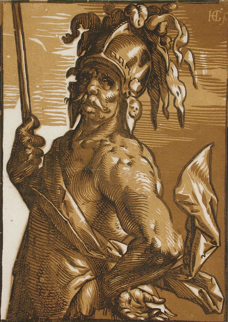Mars (Halbfigur) af Hendrick Goltzius