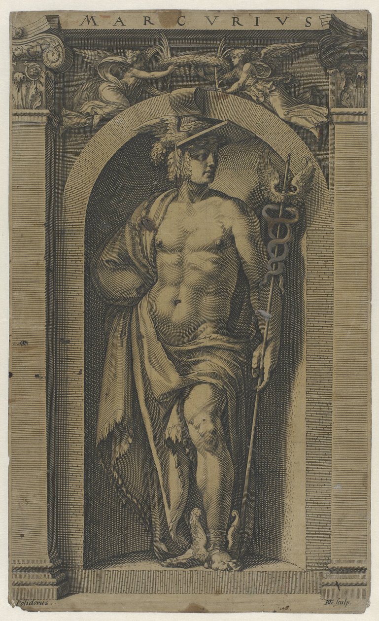 Merkur Marcus (titel på objekt) af Hendrick Goltzius