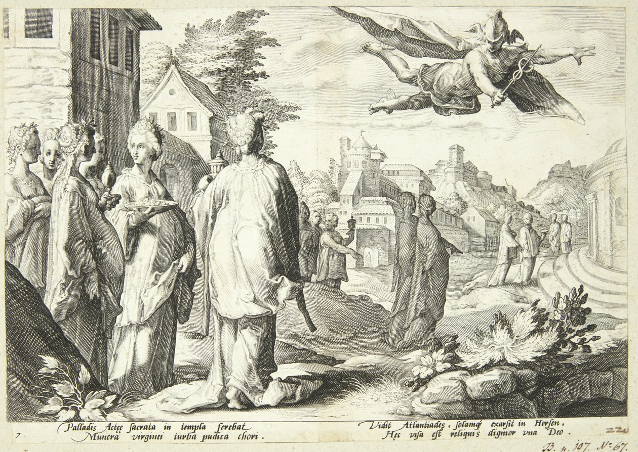 Merkur forelsker sig i Herse af Hendrick Goltzius