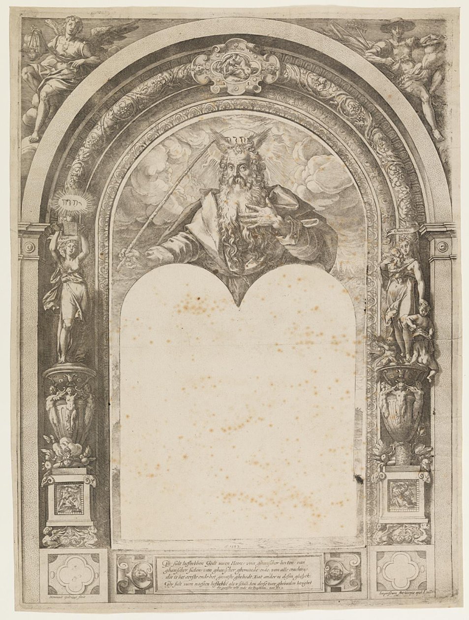 Moses med lovens tavler af Hendrick Goltzius