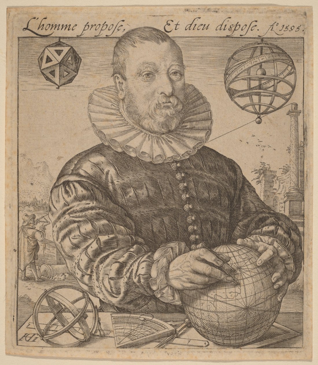 Nicolaus Petri van Deventer af Hendrick Goltzius