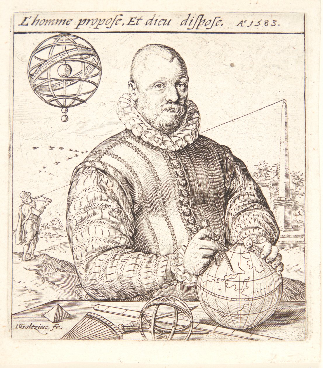 Nicolaus Petri van Deventer af Hendrick Goltzius