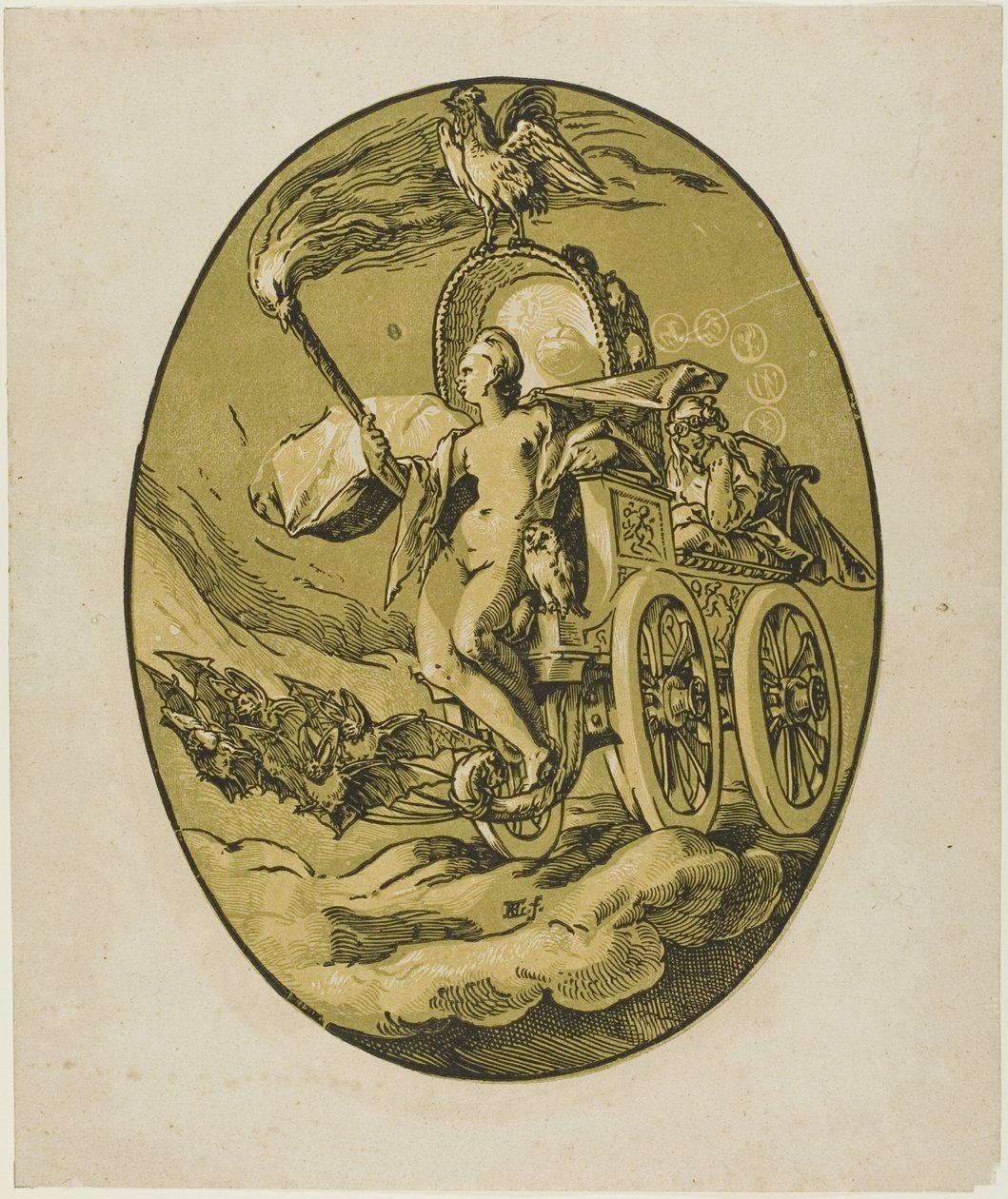 Nox, plade syv fra Demogorgon and the Deities af Hendrick Goltzius