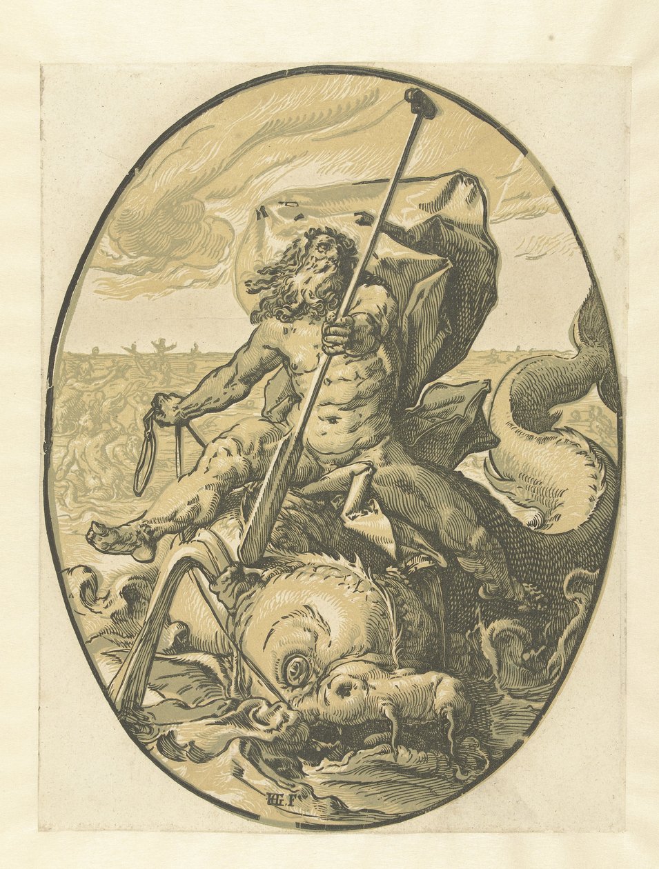 Oceanus Gods and Goddesses (serietitel) af Hendrick Goltzius