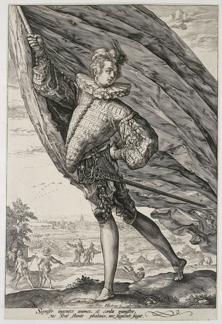 Officerer med „gåsemaver“ af Hendrick Goltzius