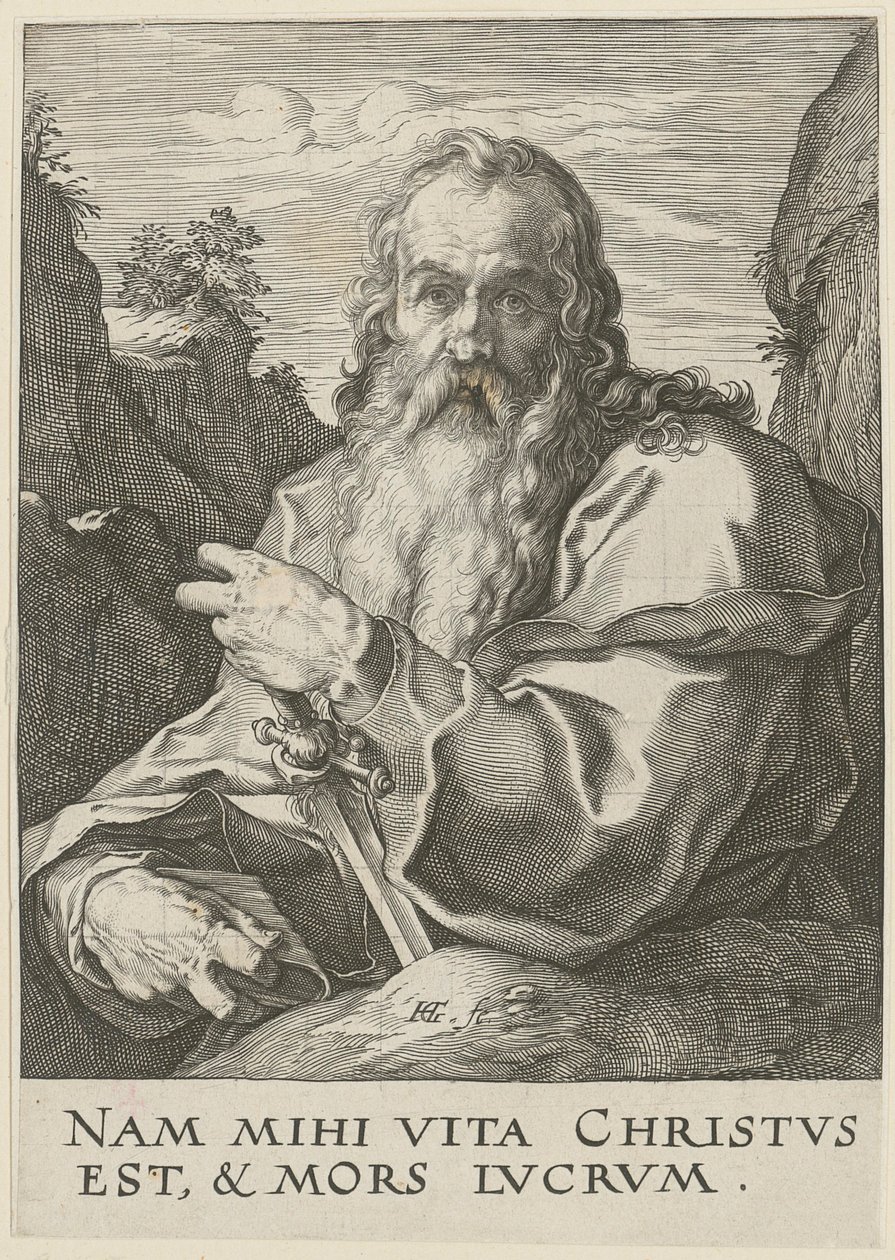 Paulus, ark 14 i serien »Kristus, de tolv apostle og Paulus« af Hendrick Goltzius