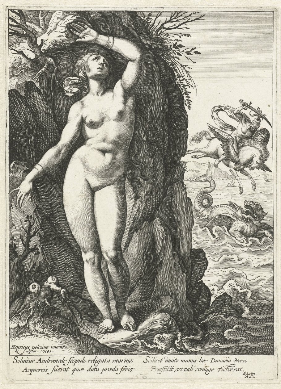 Perseus i Andromeda af Hendrick Goltzius
