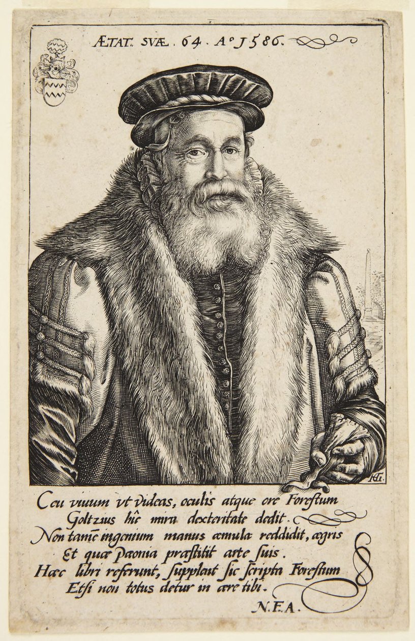 Pieter van Foreest af Hendrick Goltzius
