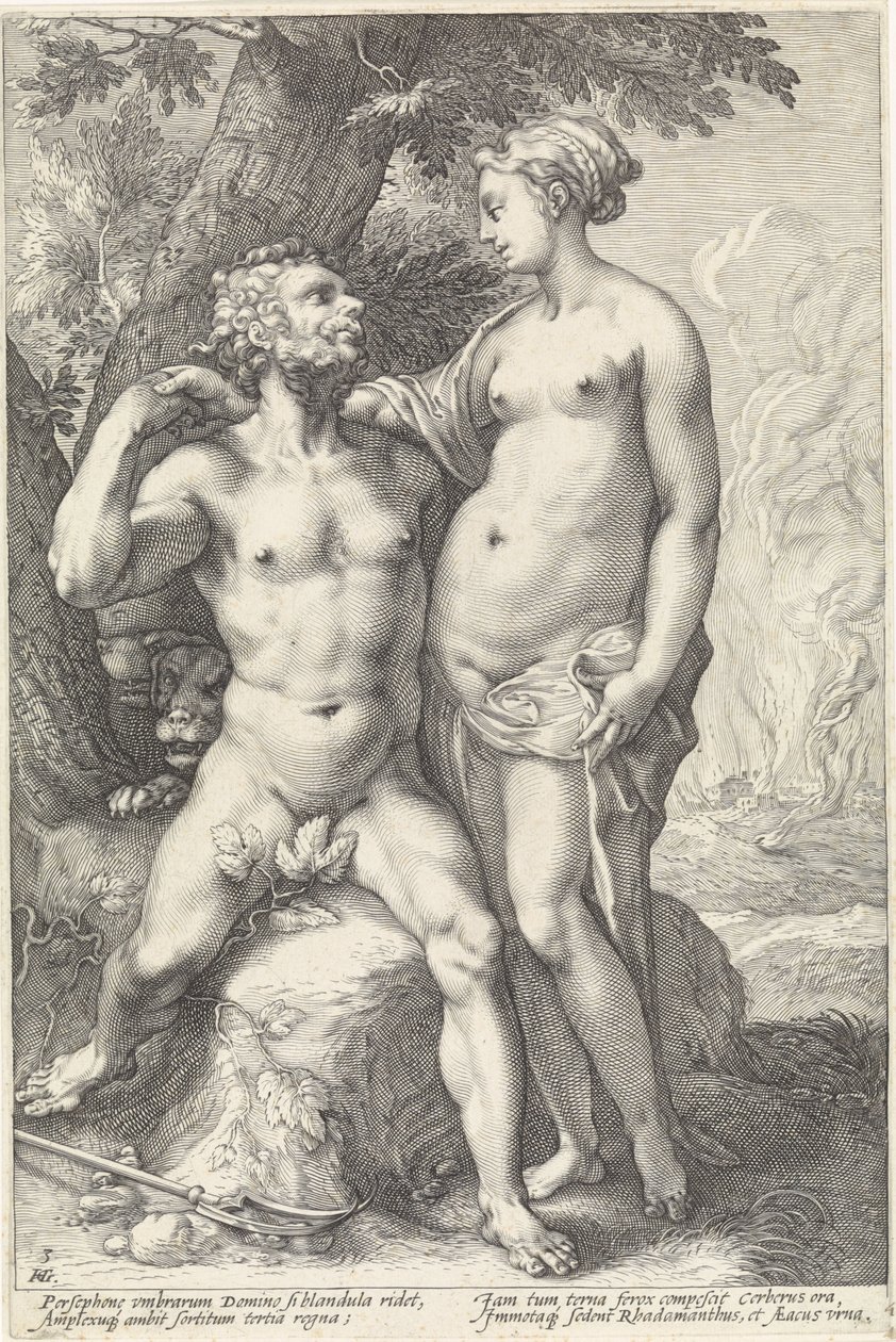 Pluto og Proserpina Godenparen (serietitel) af Hendrick Goltzius
