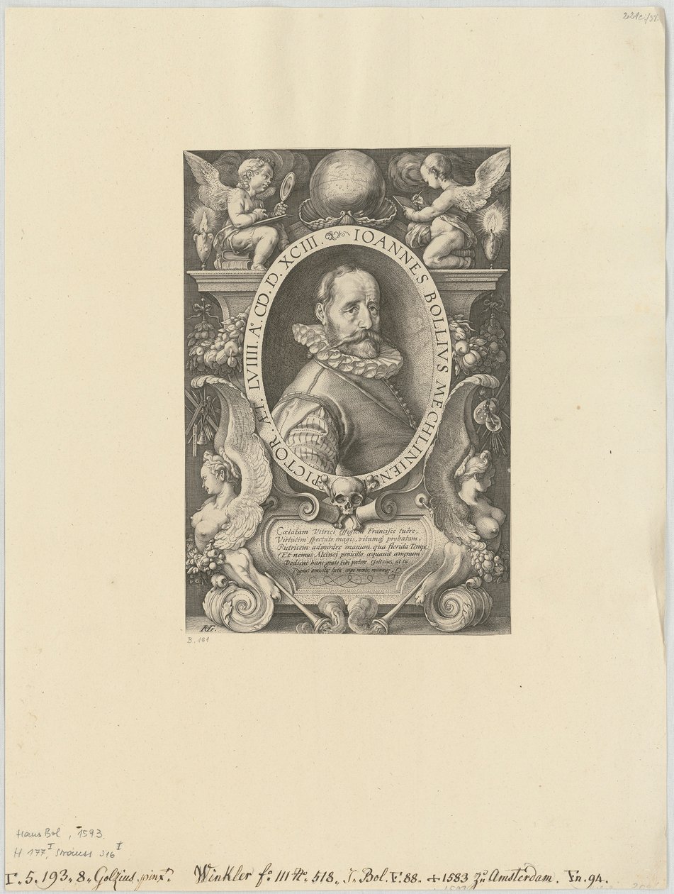Portræt af Hans Bol af Hendrick Goltzius