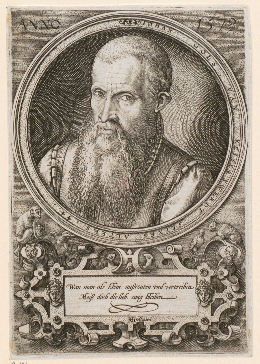 Portræt af Jan Goltz II [Jan Gols; Johan Gols] af Hendrick Goltzius