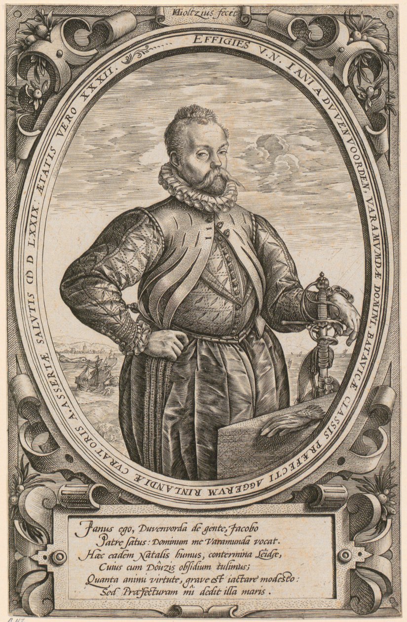 Portræt af Jan [Johann] van Duvenvoorde af Hendrick Goltzius