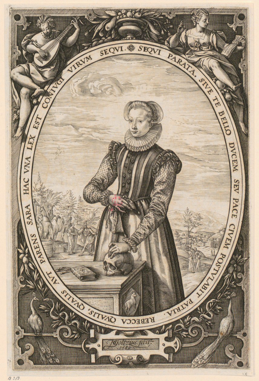 Portræt af Josina Hamels af Hendrick Goltzius