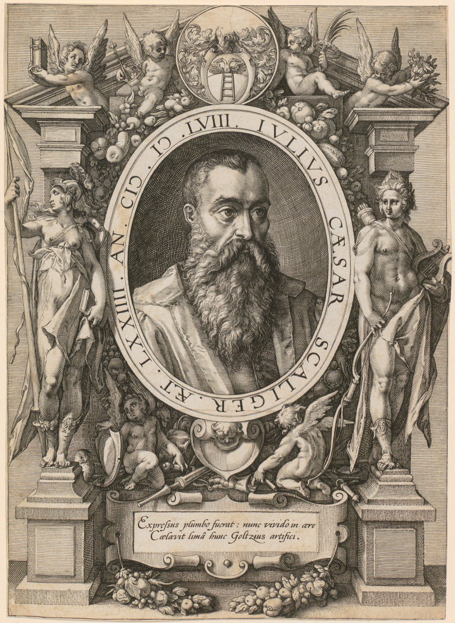 Portræt af Julius Caesar Scaliger af Hendrick Goltzius