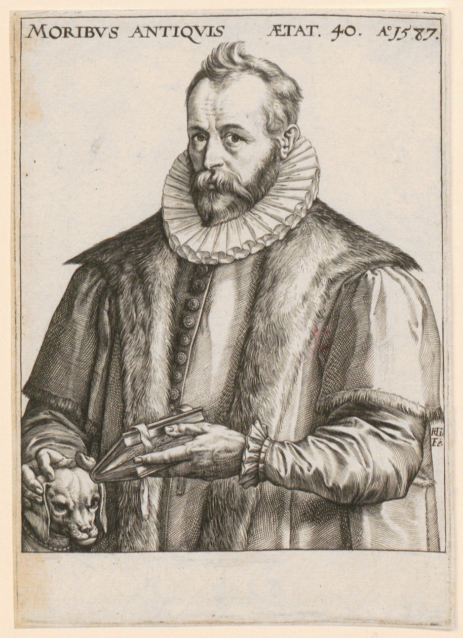 Portræt af Justus Lipsius af Hendrick Goltzius